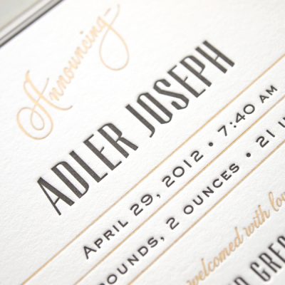 Baby announcement cards